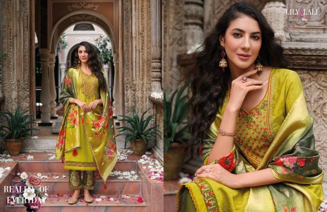 Meenakari Vol 4 By Lily And Lali Embroidery Kurti With Bottom Dupatta Wholesale Shop In Surat